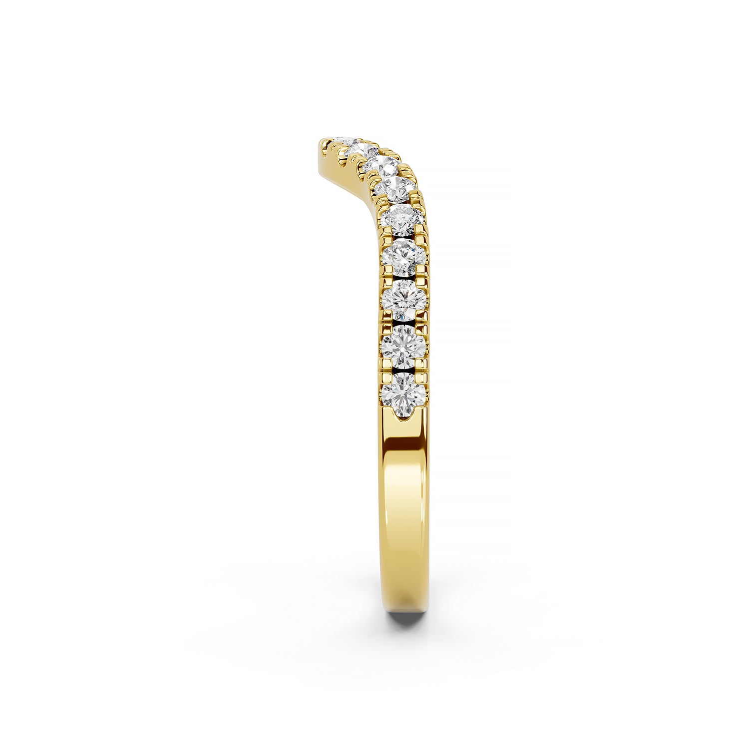 Lab-Grown Diamond Wave Band Ring
