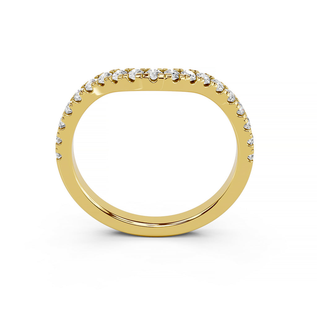 Lab-Grown Diamond Wave Band Ring