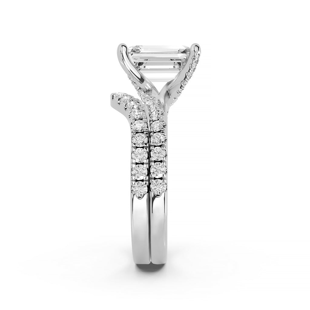 Emerald Cut Lab-Grown Diamond Engagement Ring