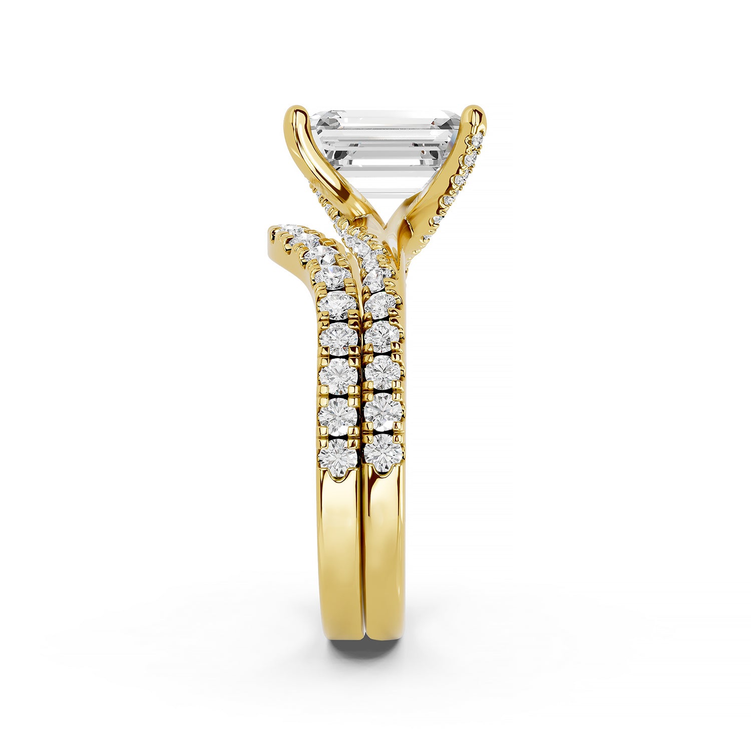 Emerald Cut Lab-Grown Diamond Engagement Ring