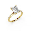 Emerald Cut Lab-Grown Diamond Engagement Ring