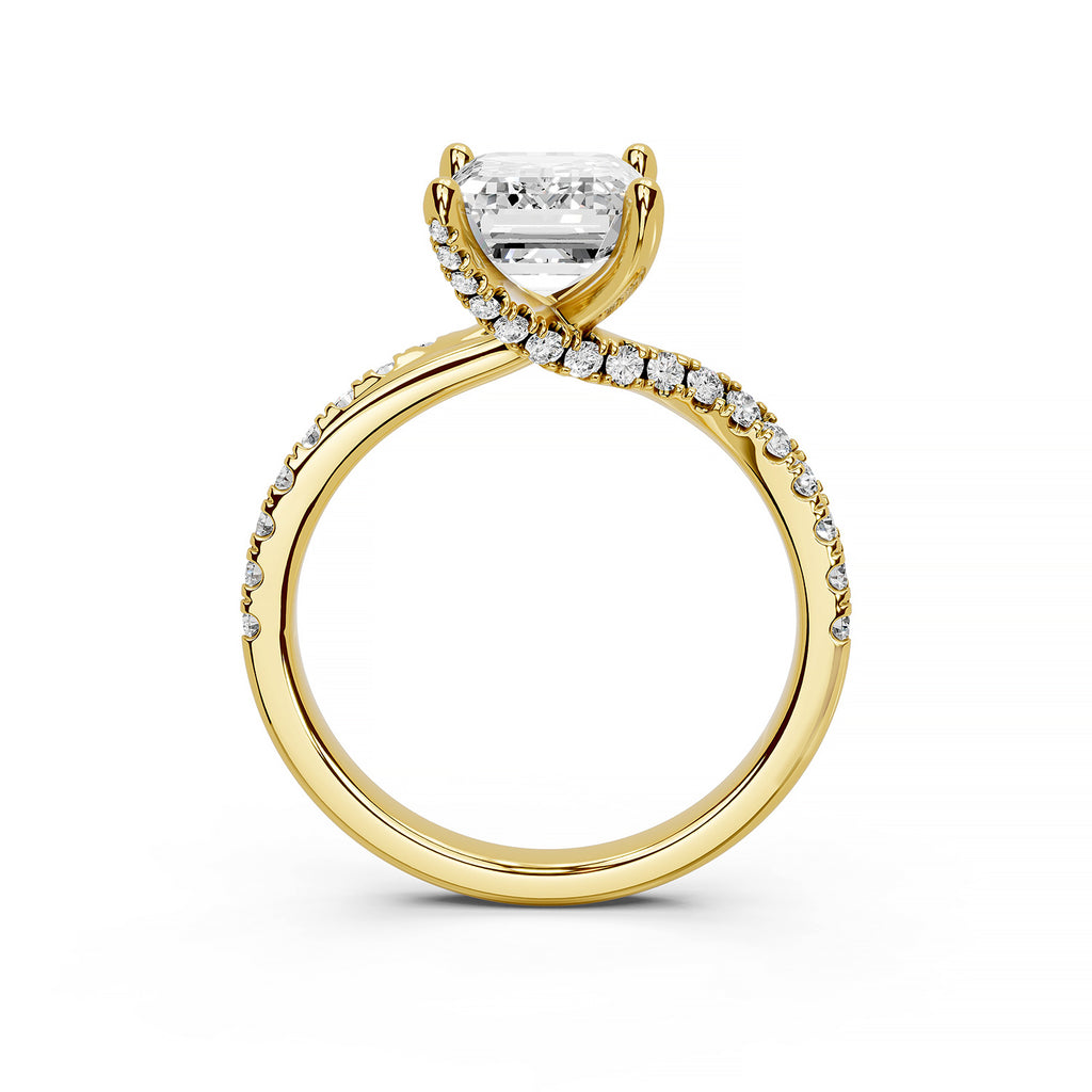 Emerald Cut Lab-Grown Diamond Engagement Ring