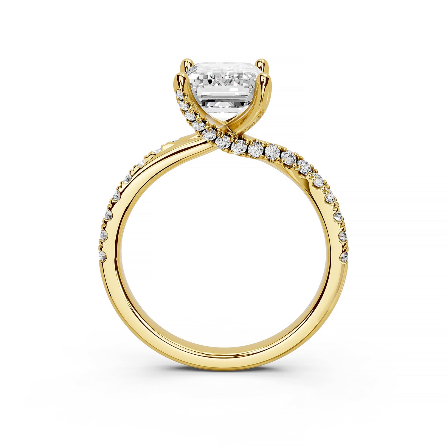 Emerald Cut Lab-Grown Diamond Engagement Ring