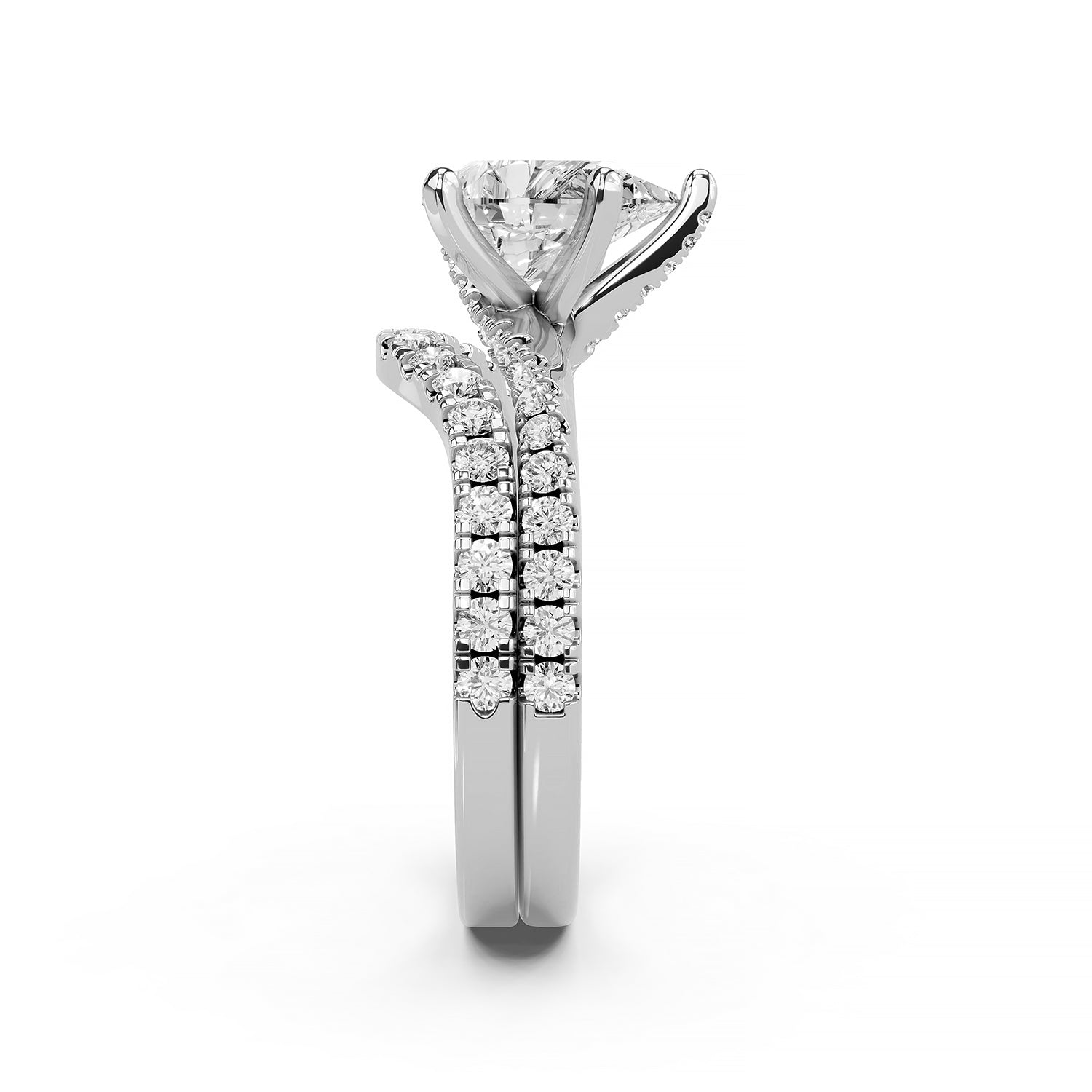 Pear Cut Lab-Grown Diamond Bridal Ring Set