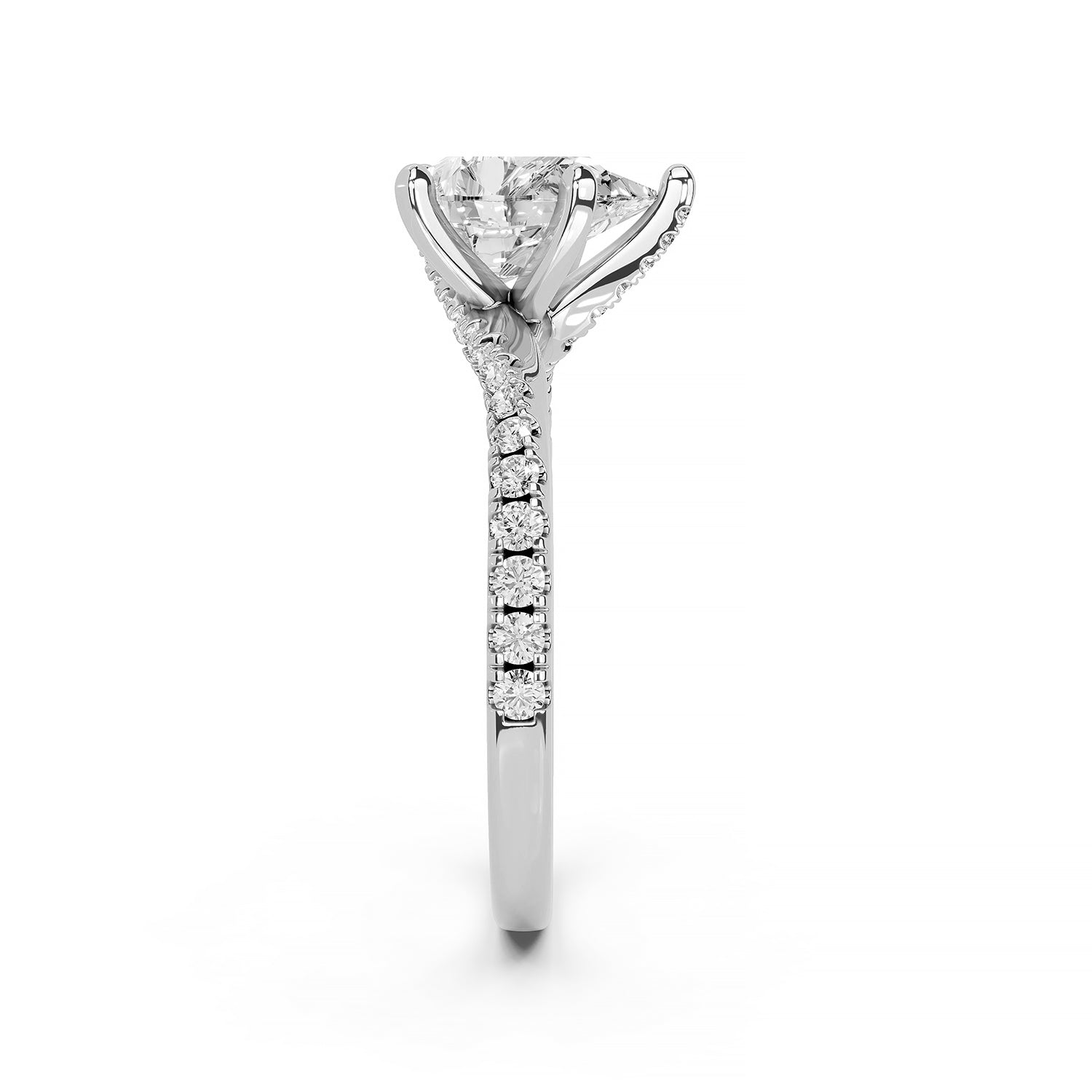 Pear Cut Lab-Grown Diamond Solitaire Engagement Ring