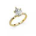 Pear Cut Lab-Grown Diamond Solitaire Engagement Ring