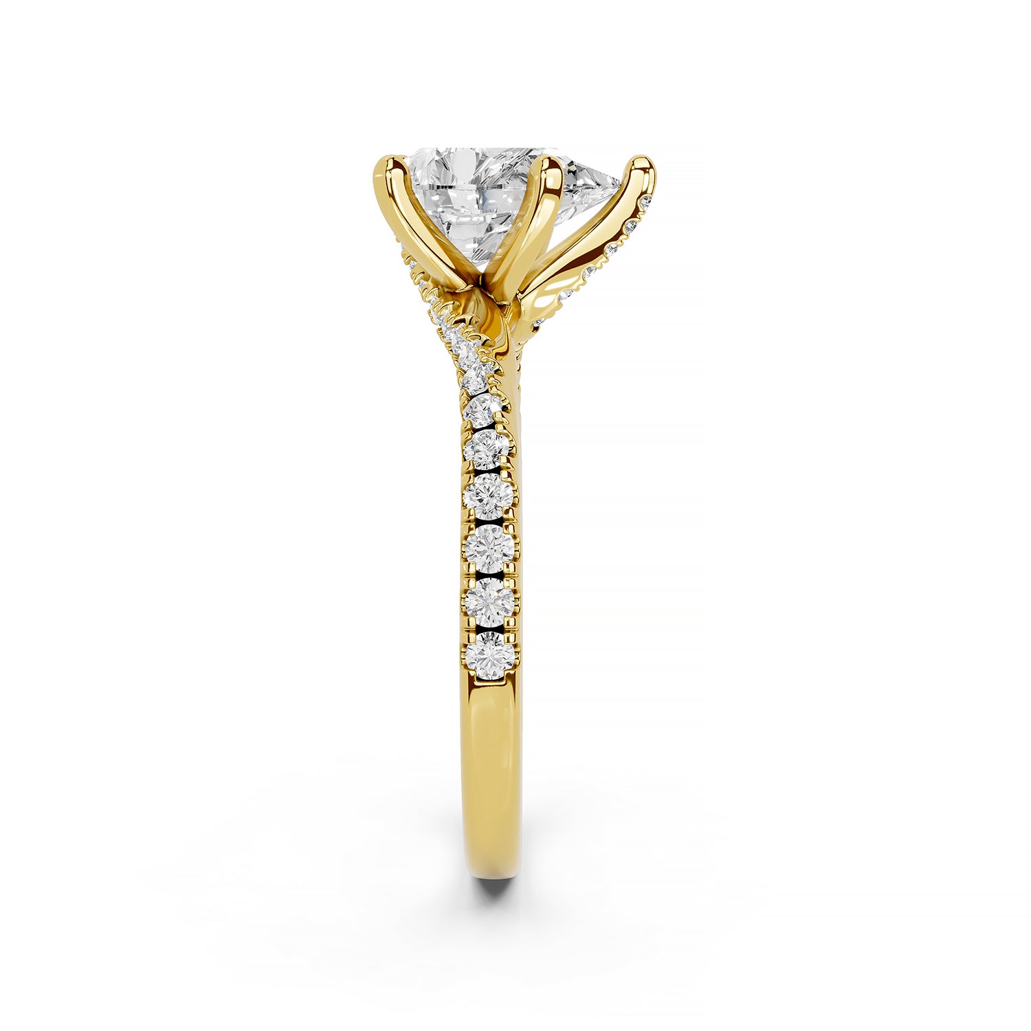 Pear Cut Lab-Grown Diamond Solitaire Engagement Ring