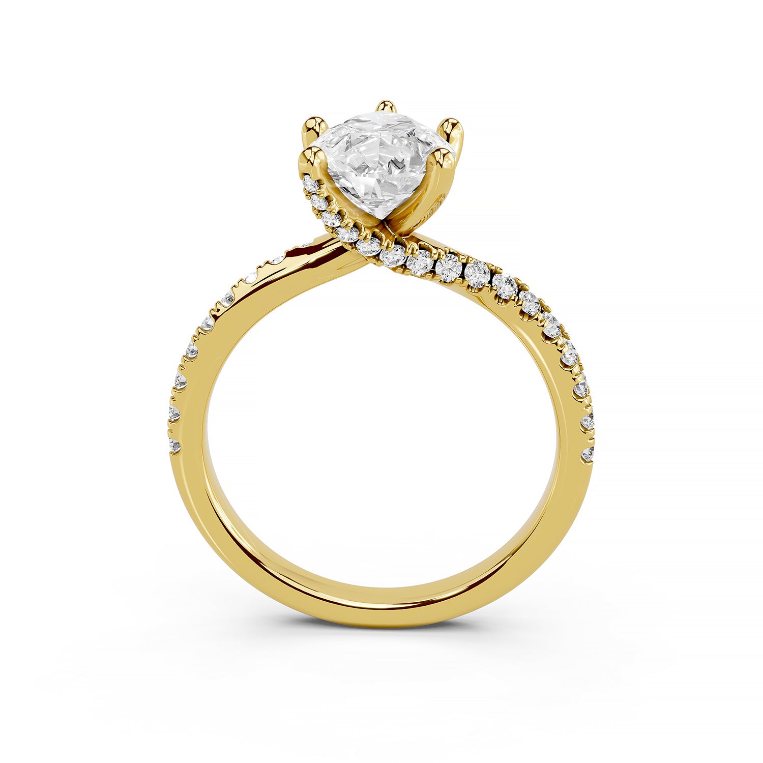 Pear Cut Lab-Grown Diamond Solitaire Engagement Ring