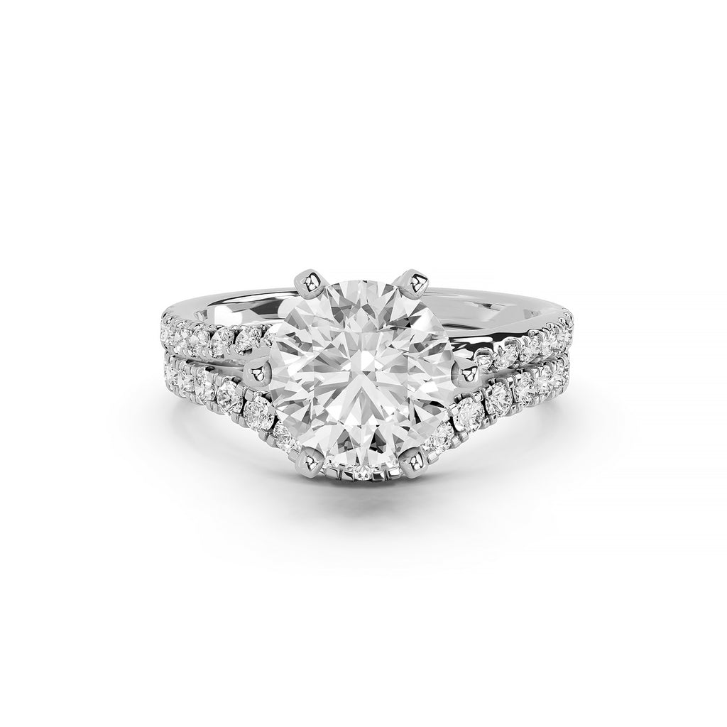 Round Brilliant Lab-Grown Diamond Bridal Ring Set