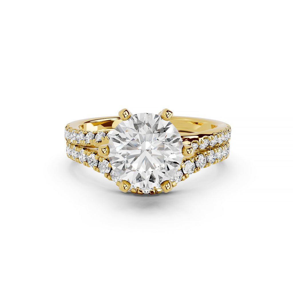 Round Brilliant Lab-Grown Diamond Bridal Ring Set