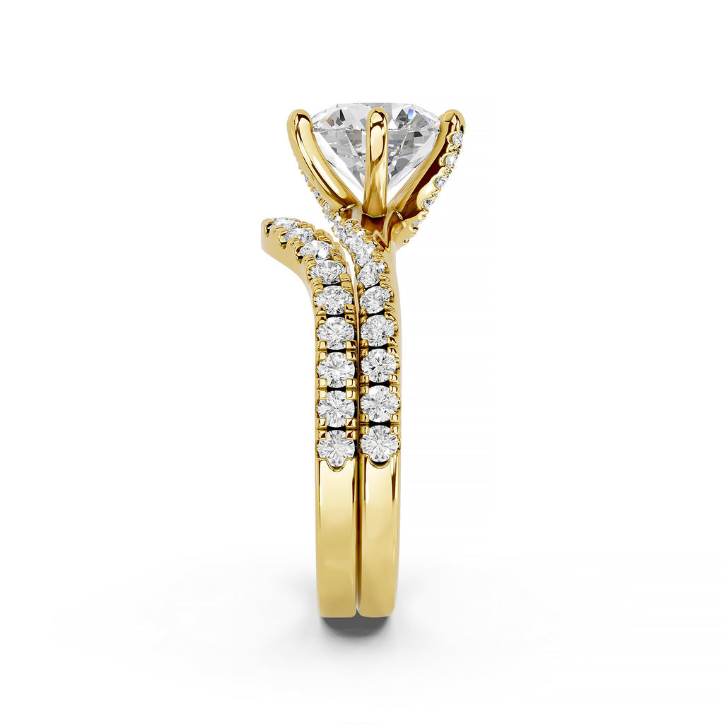 Round Brilliant Lab-Grown Diamond Bridal Ring Set