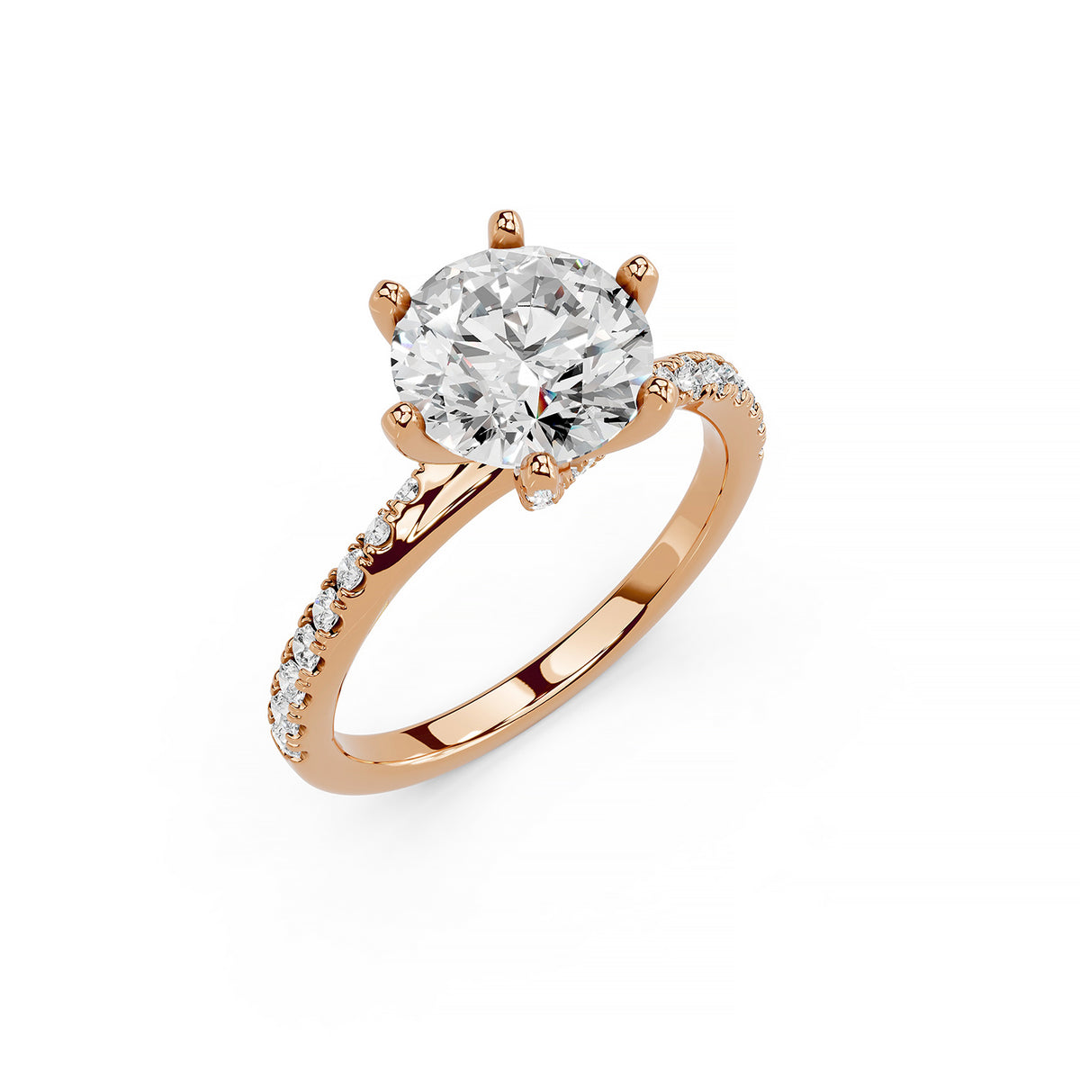 Round Cut Lab-Grown Diamond Solitaire Engagement Ring