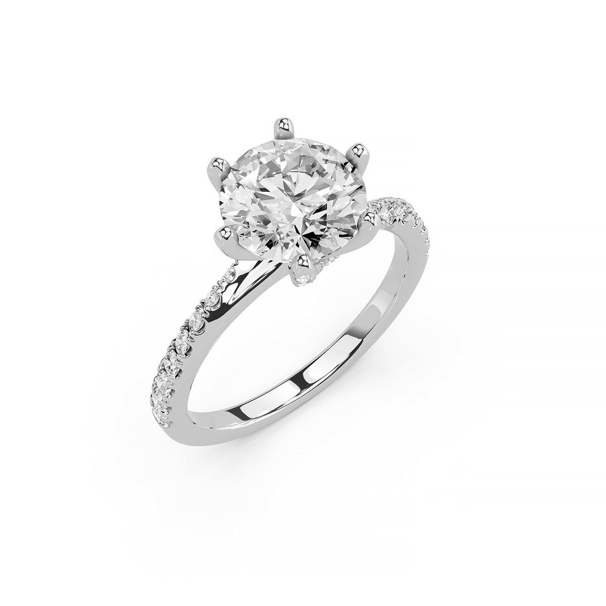 Round Cut Lab-Grown Diamond Solitaire Engagement Ring