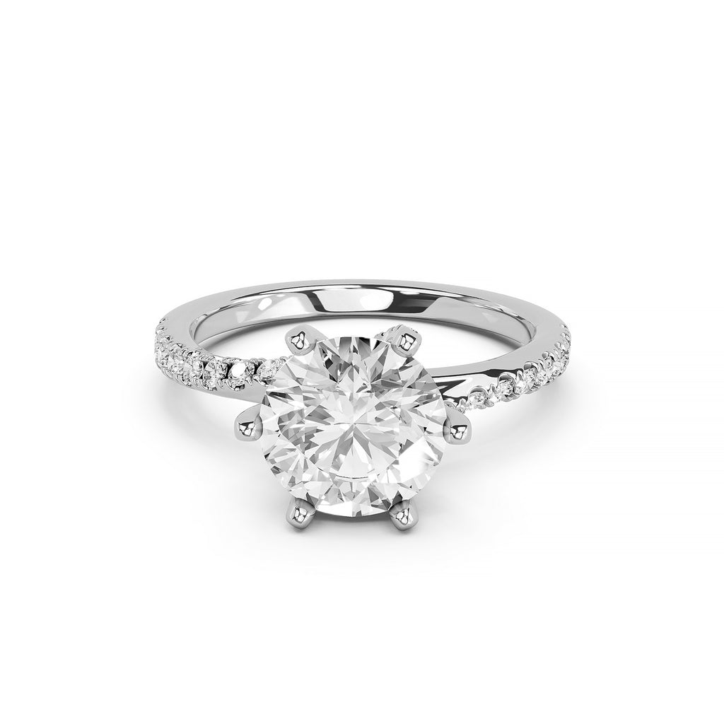 Round Cut Lab-Grown Diamond Solitaire Engagement Ring