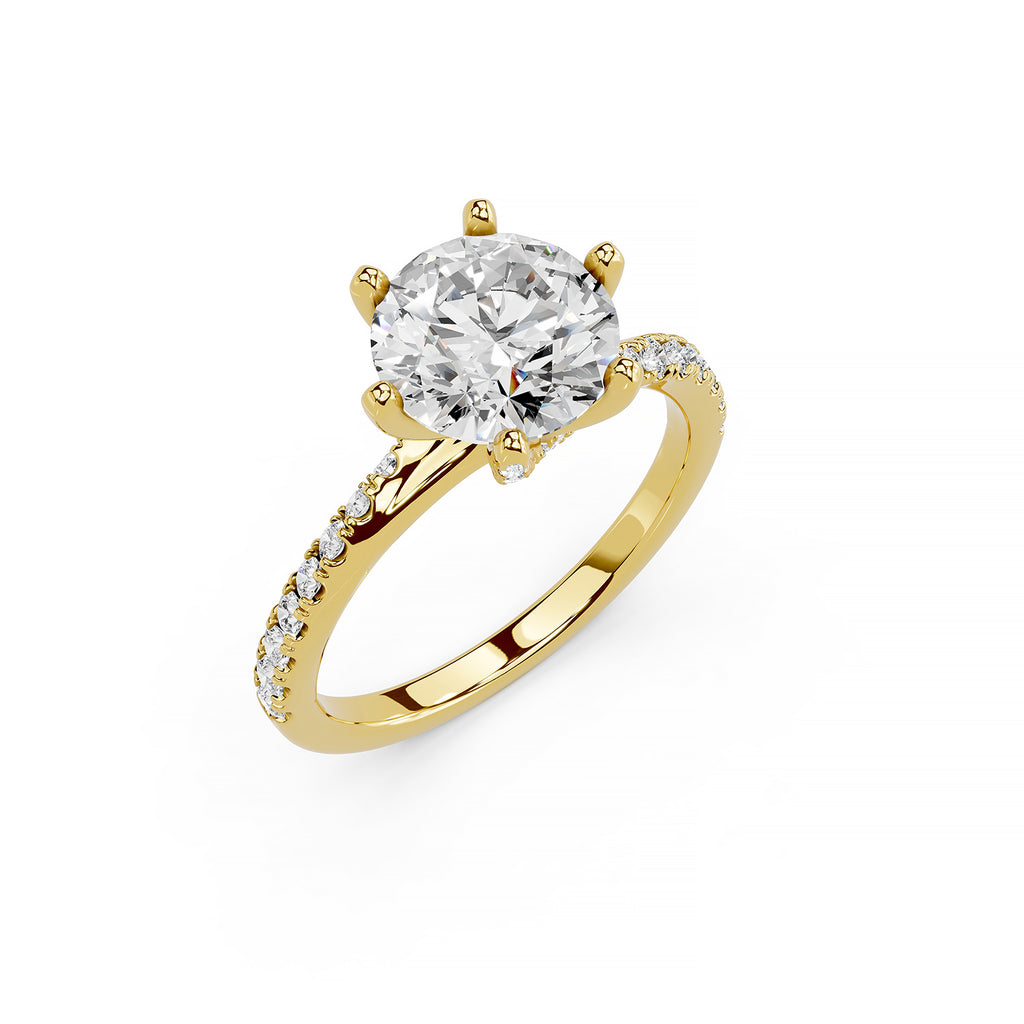 Round Cut Lab-Grown Diamond Solitaire Engagement Ring