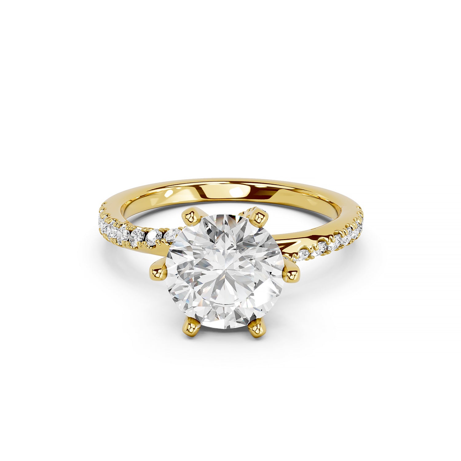 Round Cut Lab-Grown Diamond Solitaire Engagement Ring