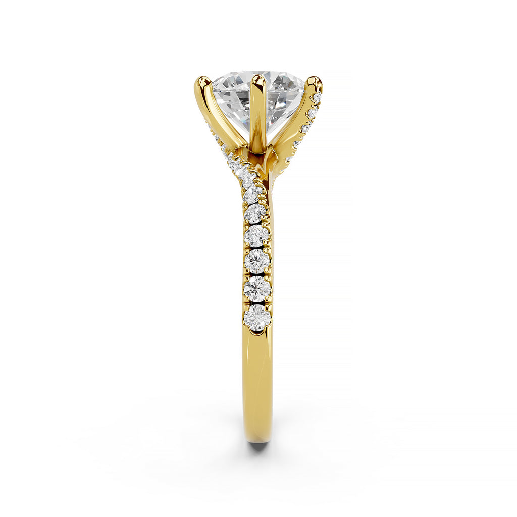 Round Cut Lab-Grown Diamond Solitaire Engagement Ring