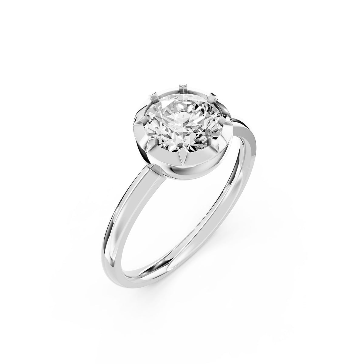 Round Lab-Grown Diamond Solitaire Ring