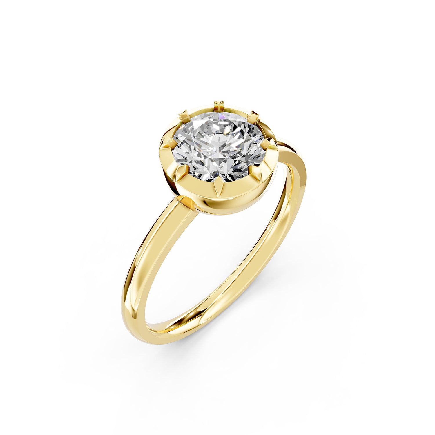 Round Lab-Grown Diamond Solitaire Ring