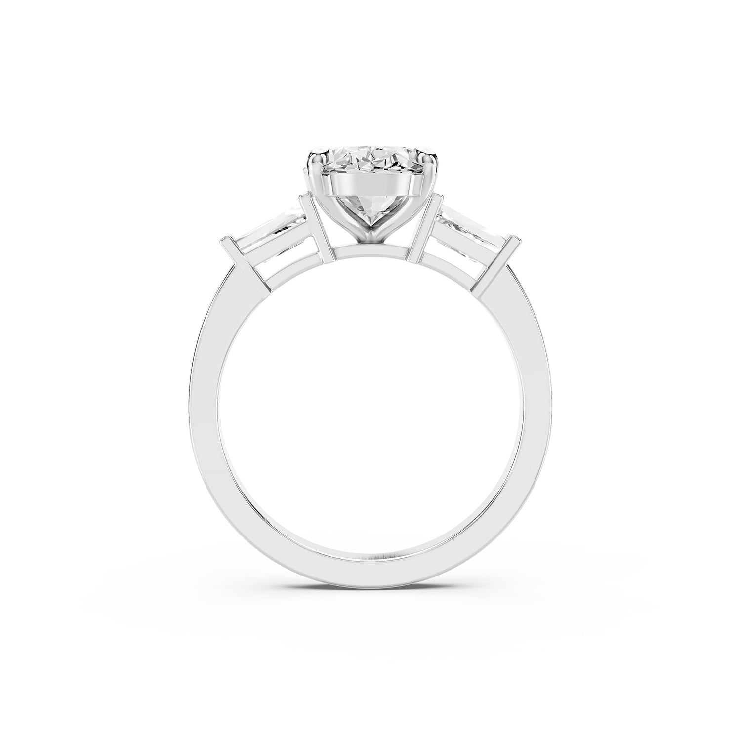 Oval Cut Lab-Grown Diamond Three Stone Ring