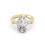 Oval Cut Lab-Grown Diamond Three Stone Ring