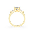 Oval Cut Lab-Grown Diamond Three Stone Ring