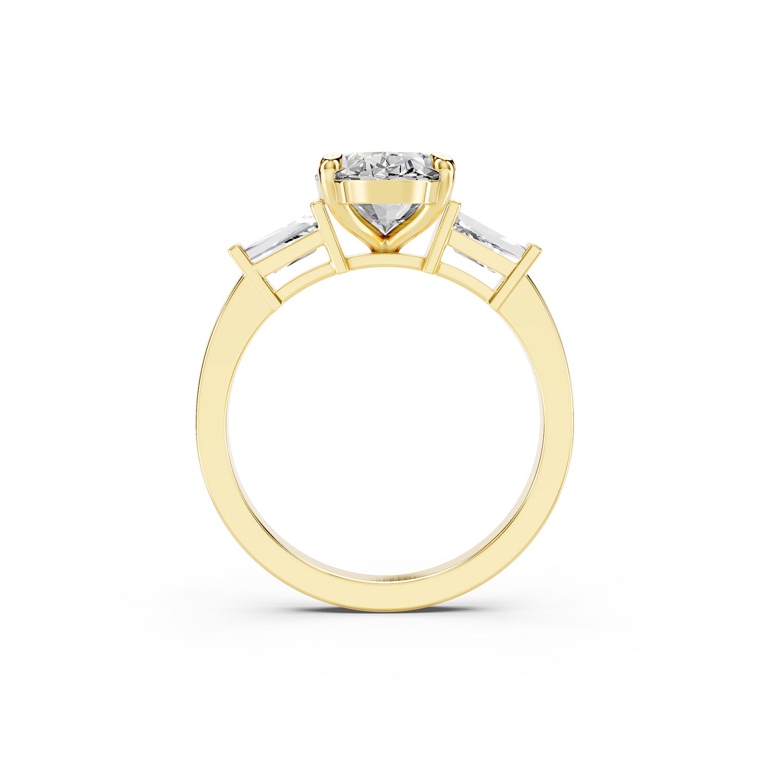 Oval Cut Lab-Grown Diamond Three Stone Ring