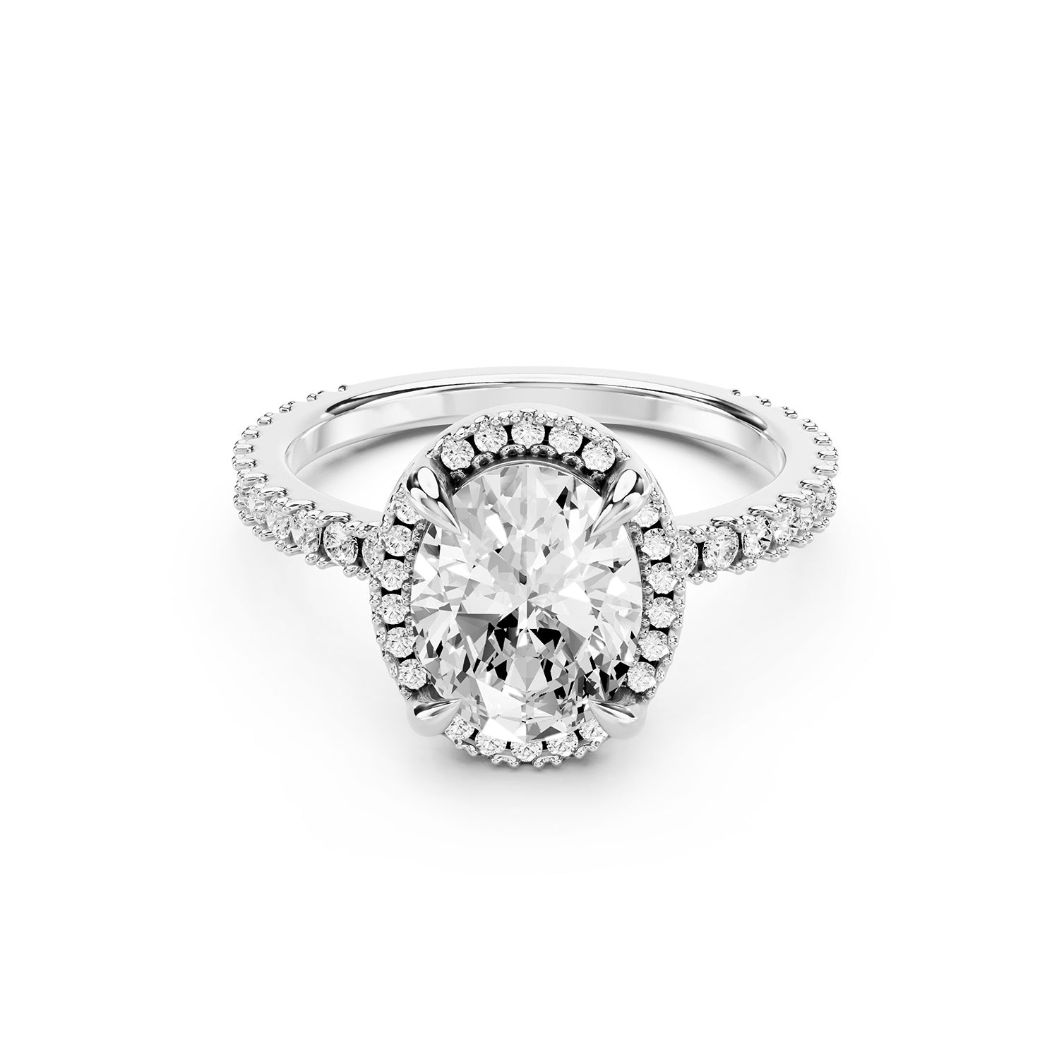 Oval Cut Lab-Grown Diamond Halo Ring