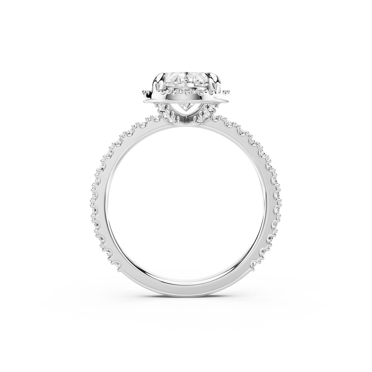 Oval Cut Lab-Grown Diamond Halo Ring