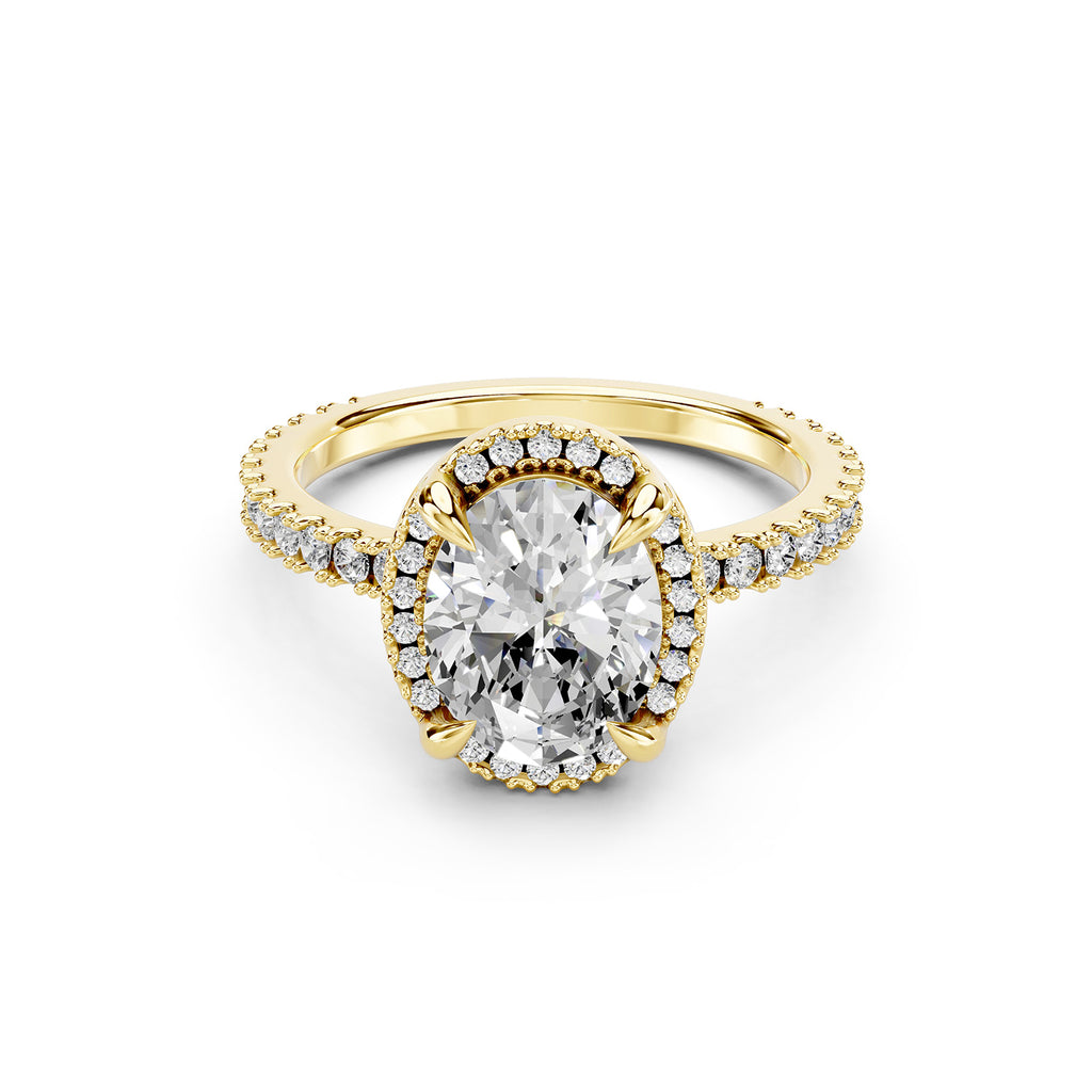 Oval Cut Lab-Grown Diamond Halo Ring
