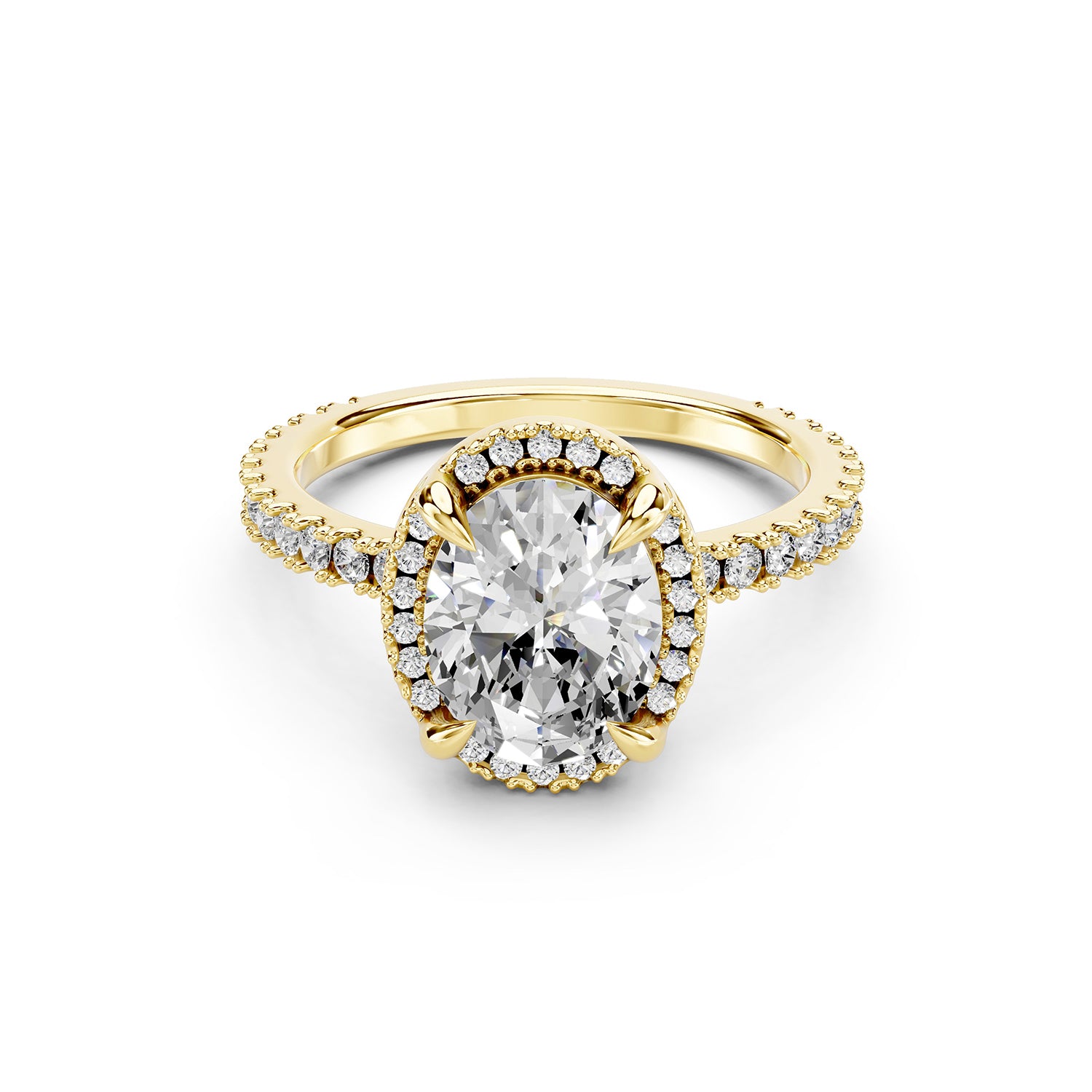 Oval Cut Lab-Grown Diamond Halo Ring