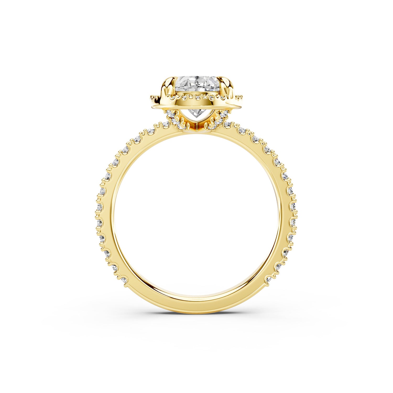 Oval Cut Lab-Grown Diamond Halo Ring