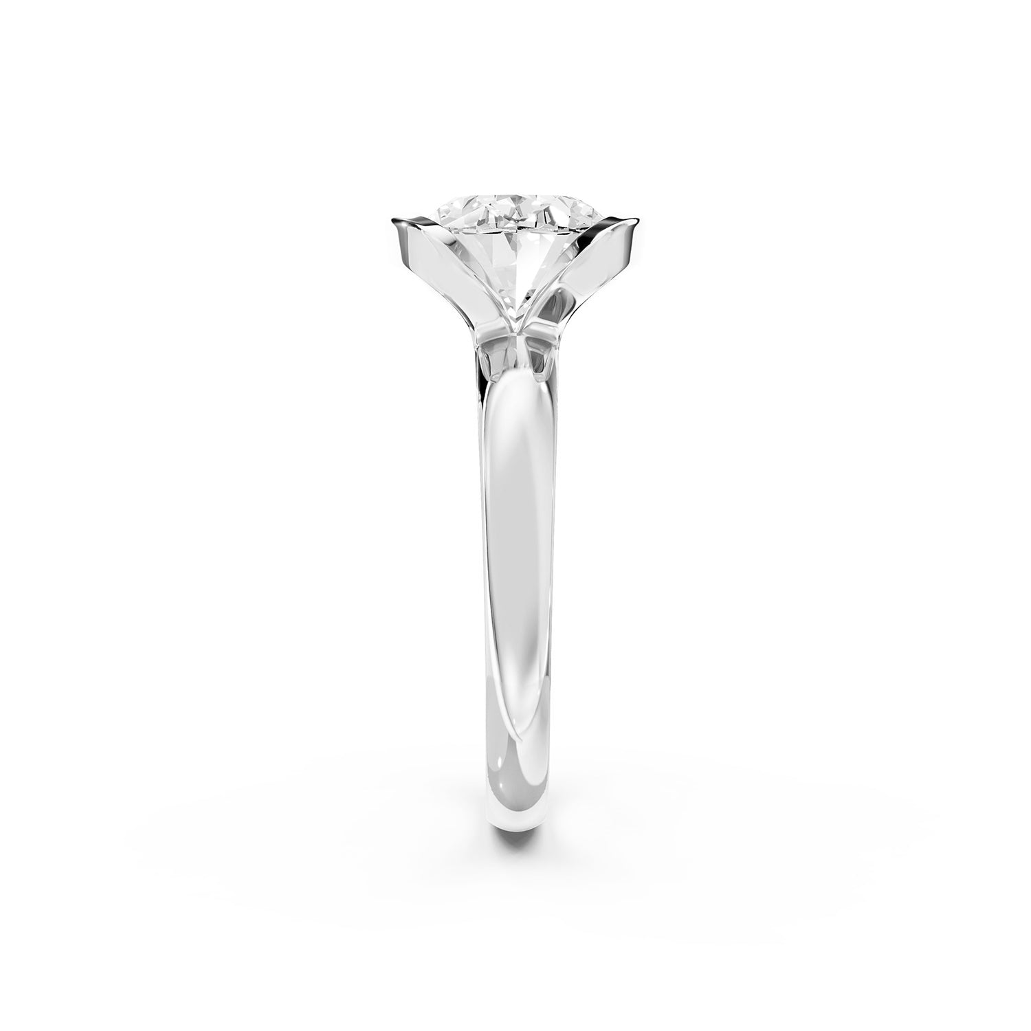 Oval Cut Lab-Grown Diamond Solitaire Ring