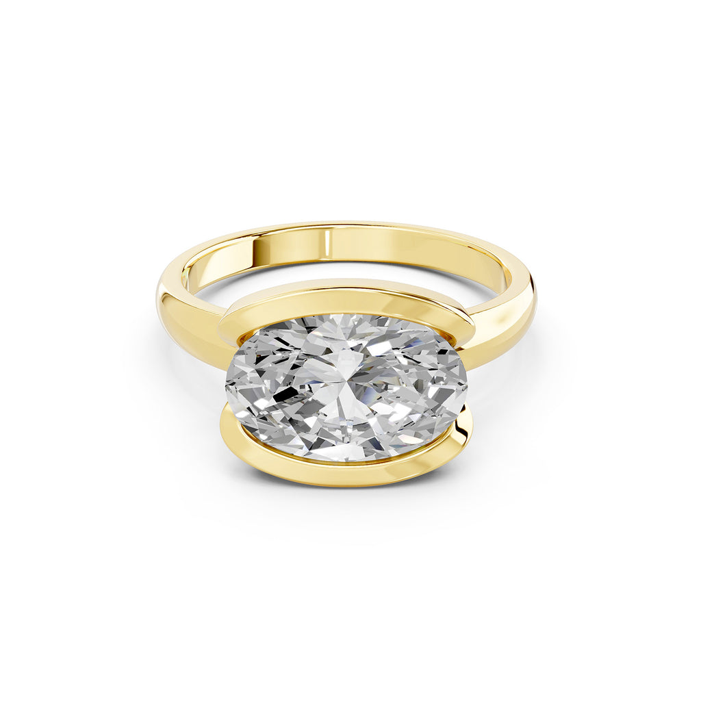 Oval Cut Lab-Grown Diamond Solitaire Ring