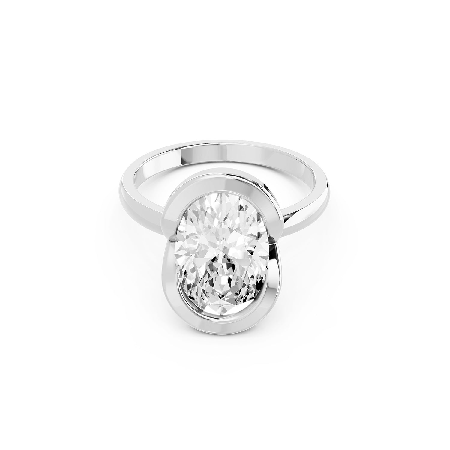 Oval Cut Lab-Grown Diamond Solitaire Ring