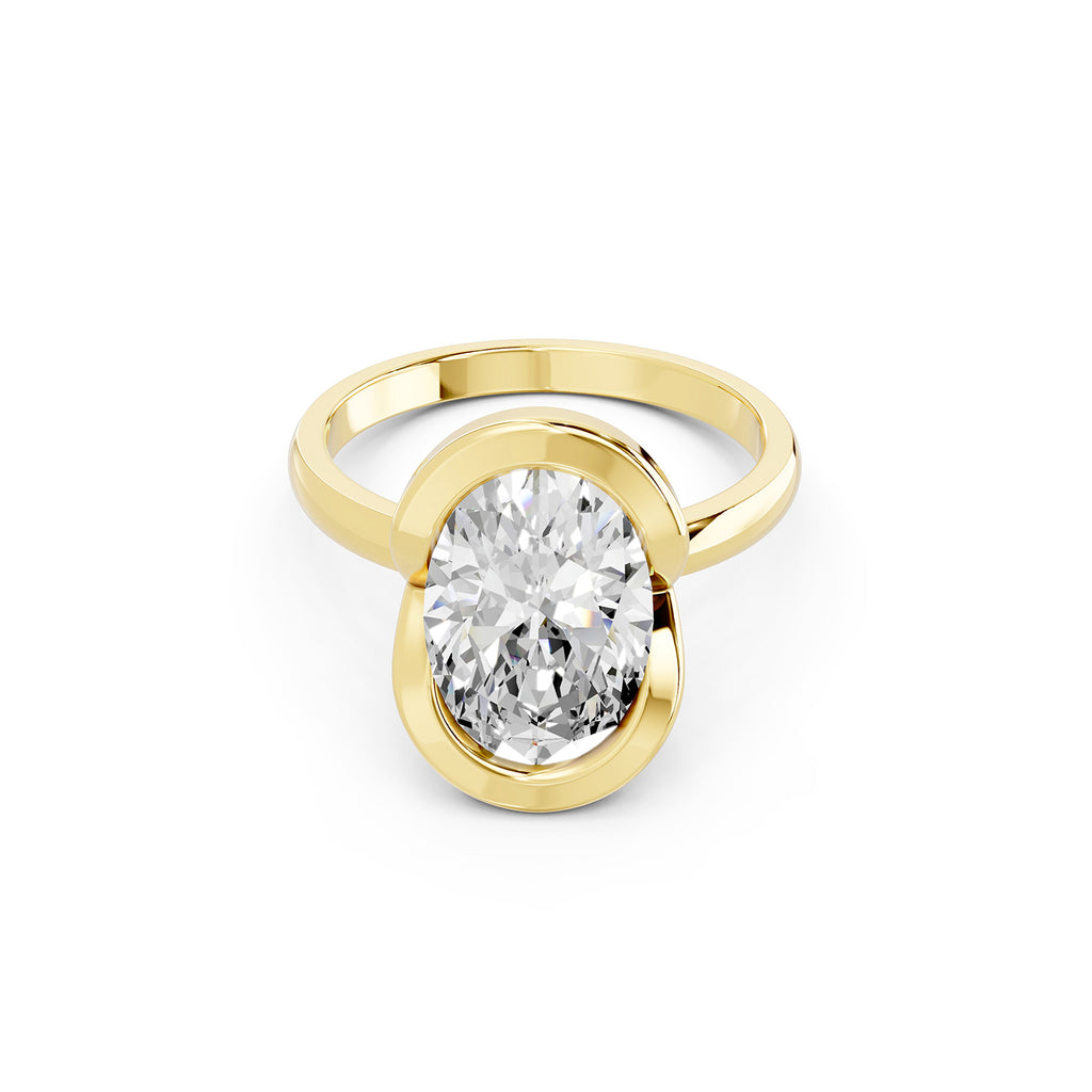 Oval Cut Lab-Grown Diamond Solitaire Ring