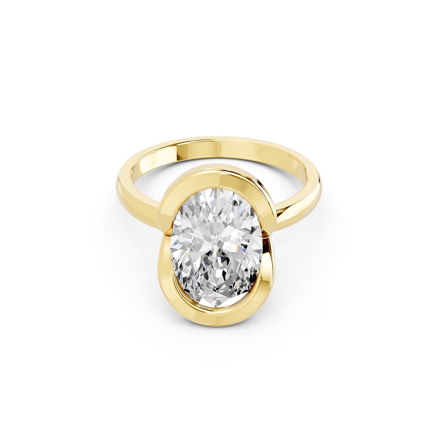 Oval Cut Lab-Grown Diamond Solitaire Ring
