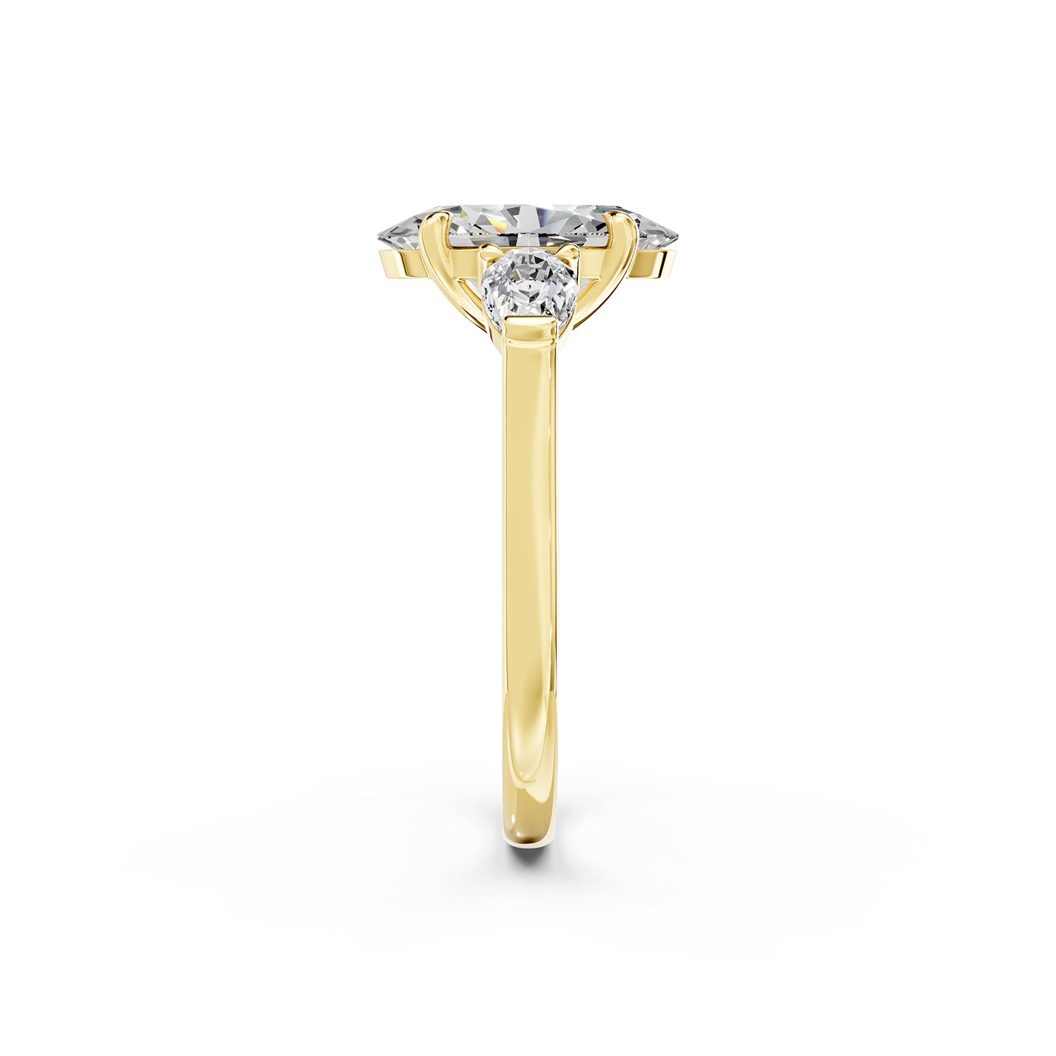 Oval Cut Lab-Grown Diamond Three-Stone Ring