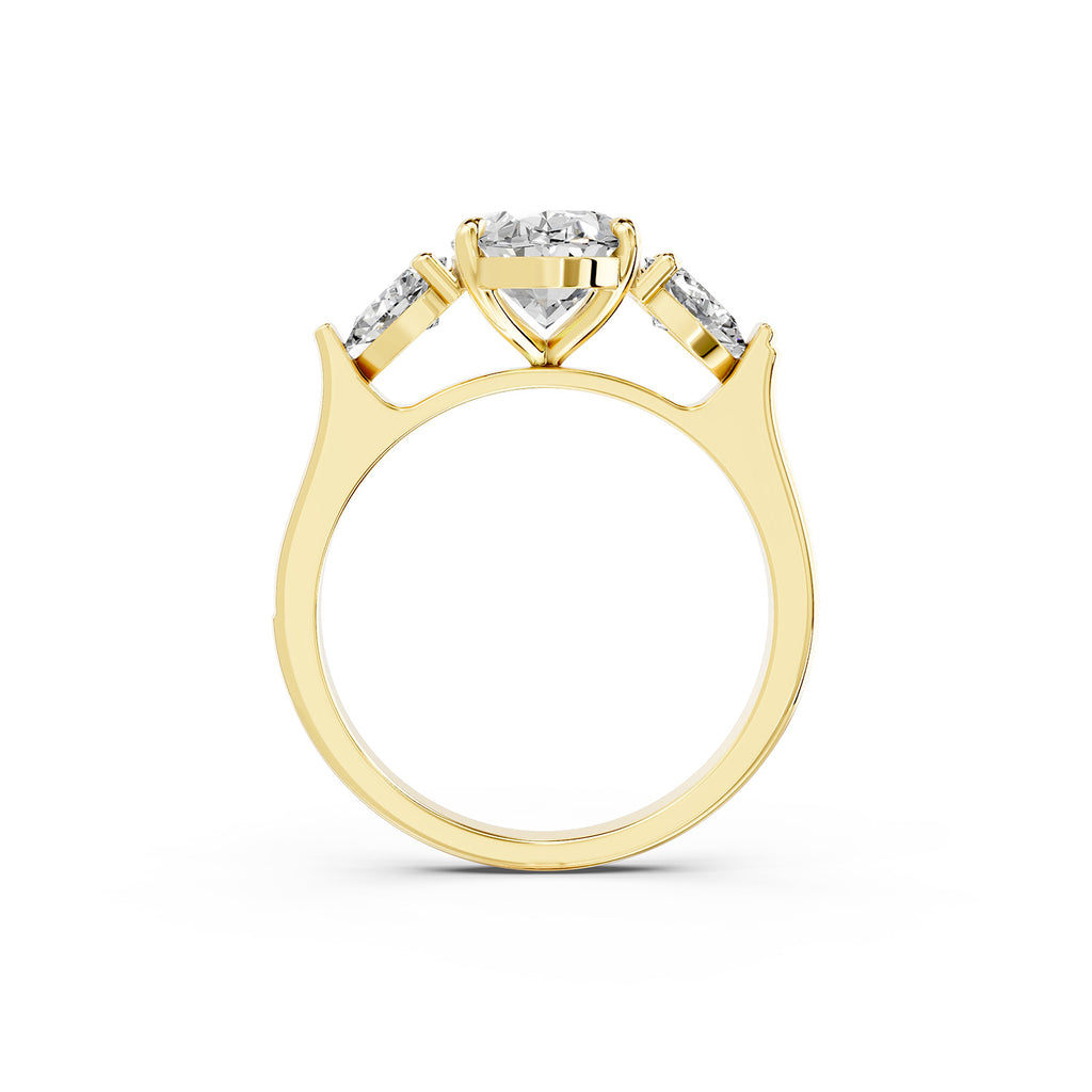 Oval Cut Lab-Grown Diamond Three-Stone Ring