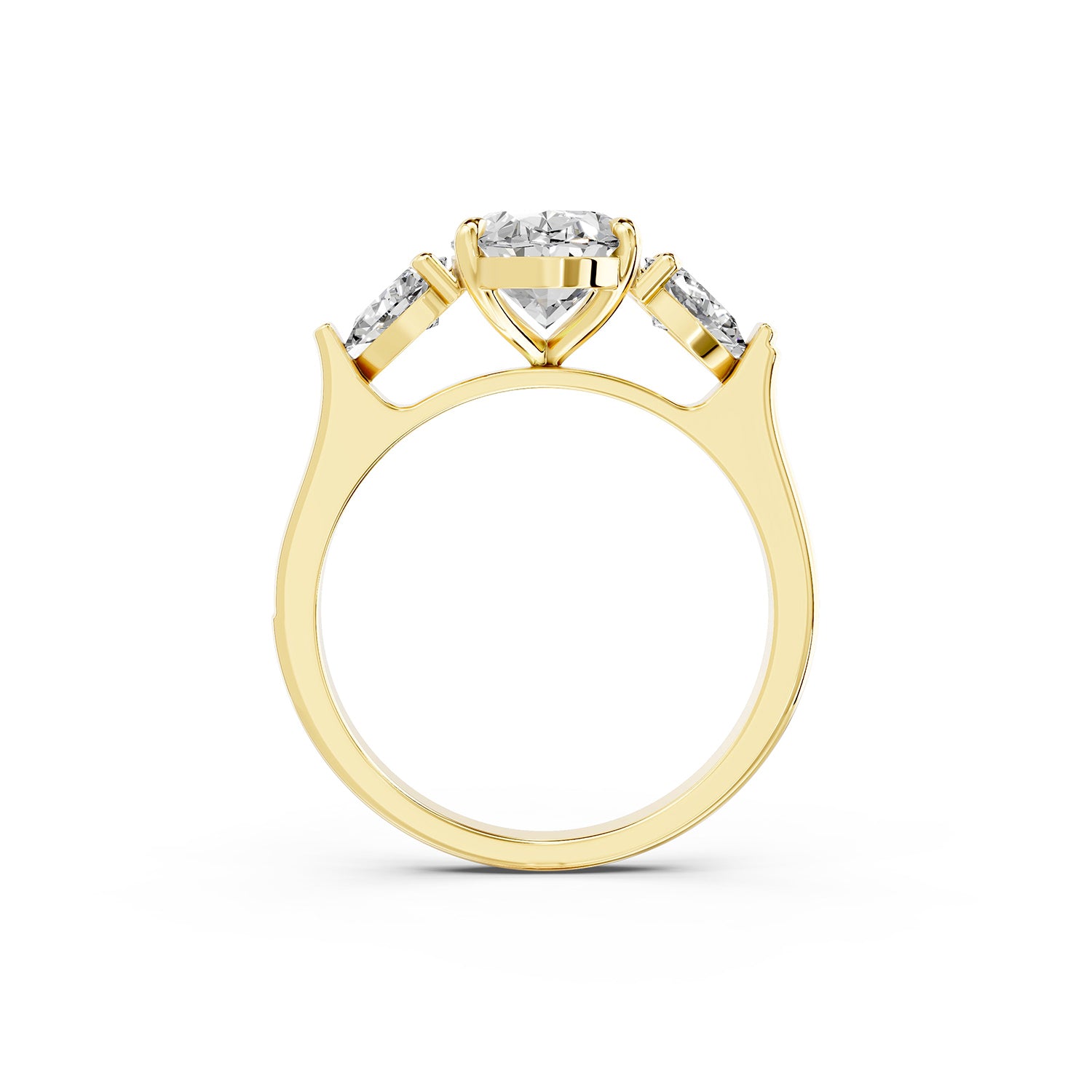 Oval Cut Lab-Grown Diamond Three-Stone Ring