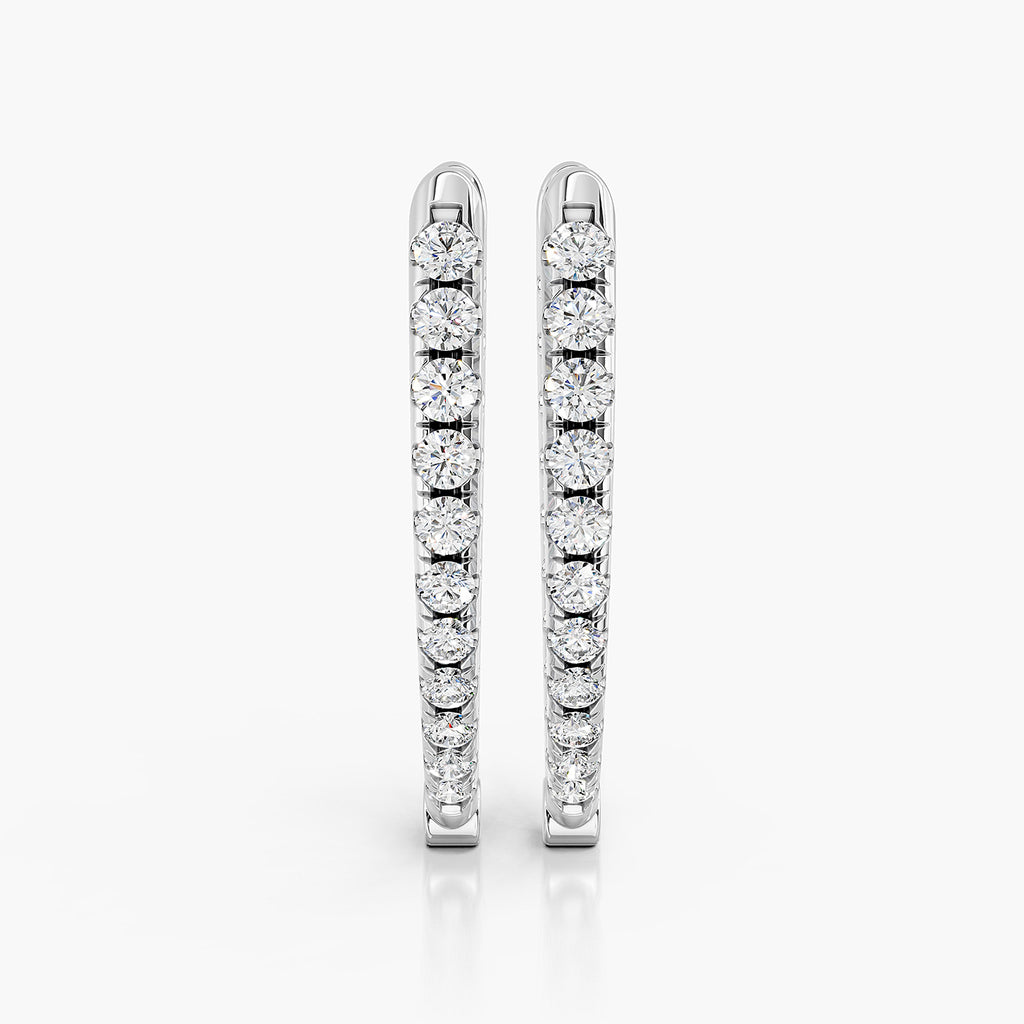 Round Lab-Grown Diamond Inside-Out Hoop Earrings