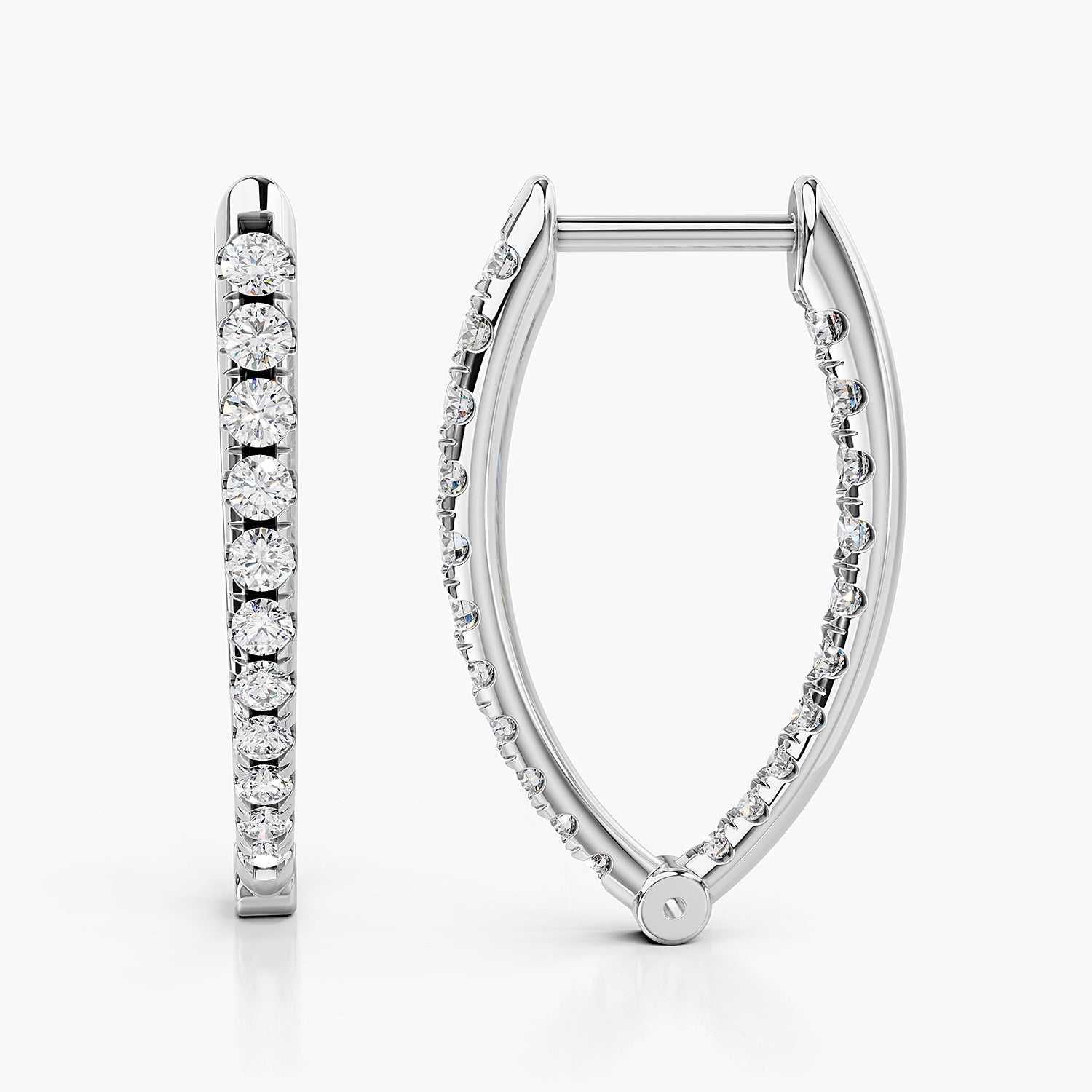 Round Lab-Grown Diamond Inside-Out Hoop Earrings