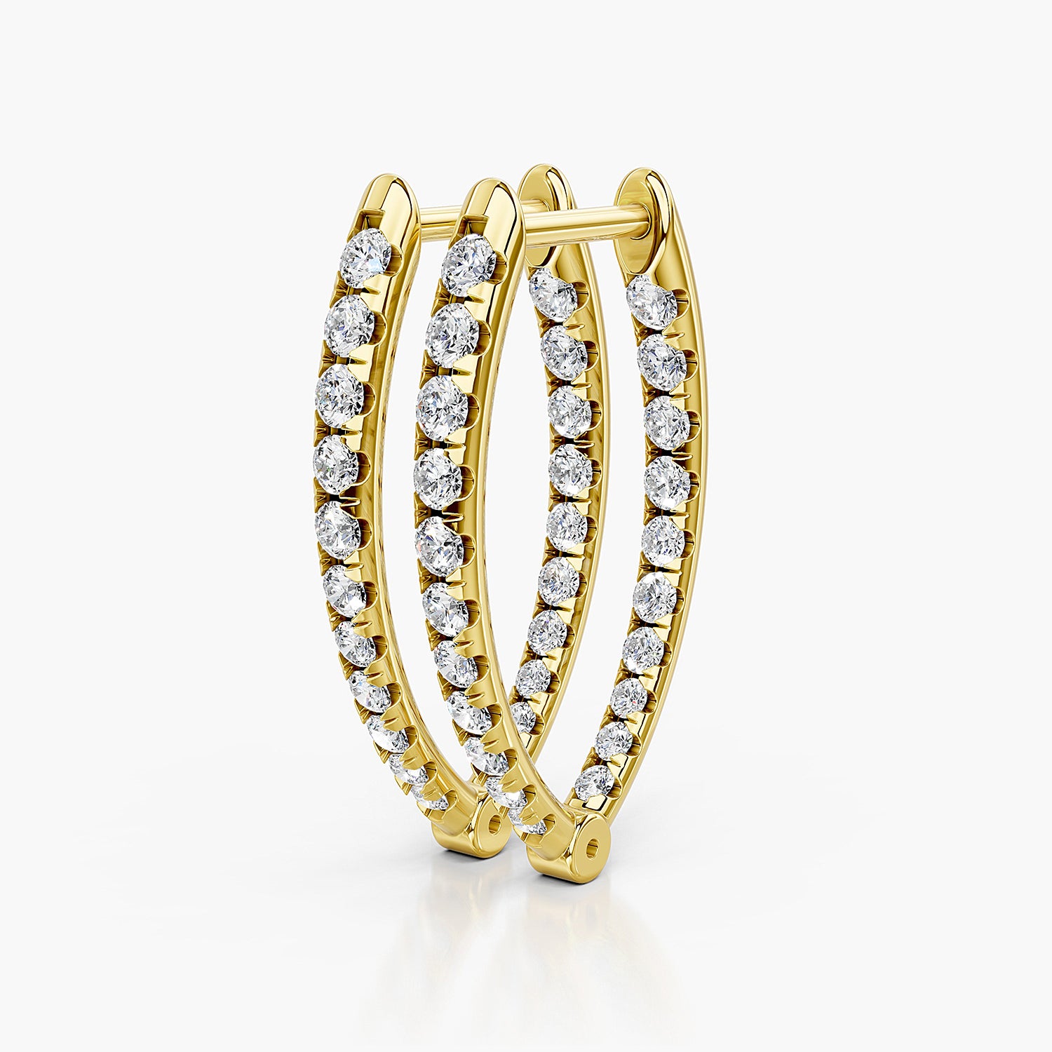Round Lab-Grown Diamond Inside-Out Hoop Earrings