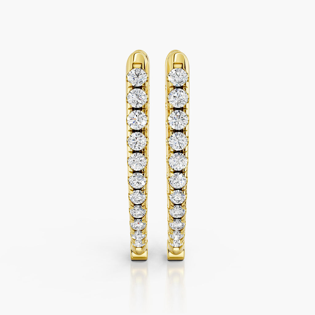 Round Lab-Grown Diamond Inside-Out Hoop Earrings