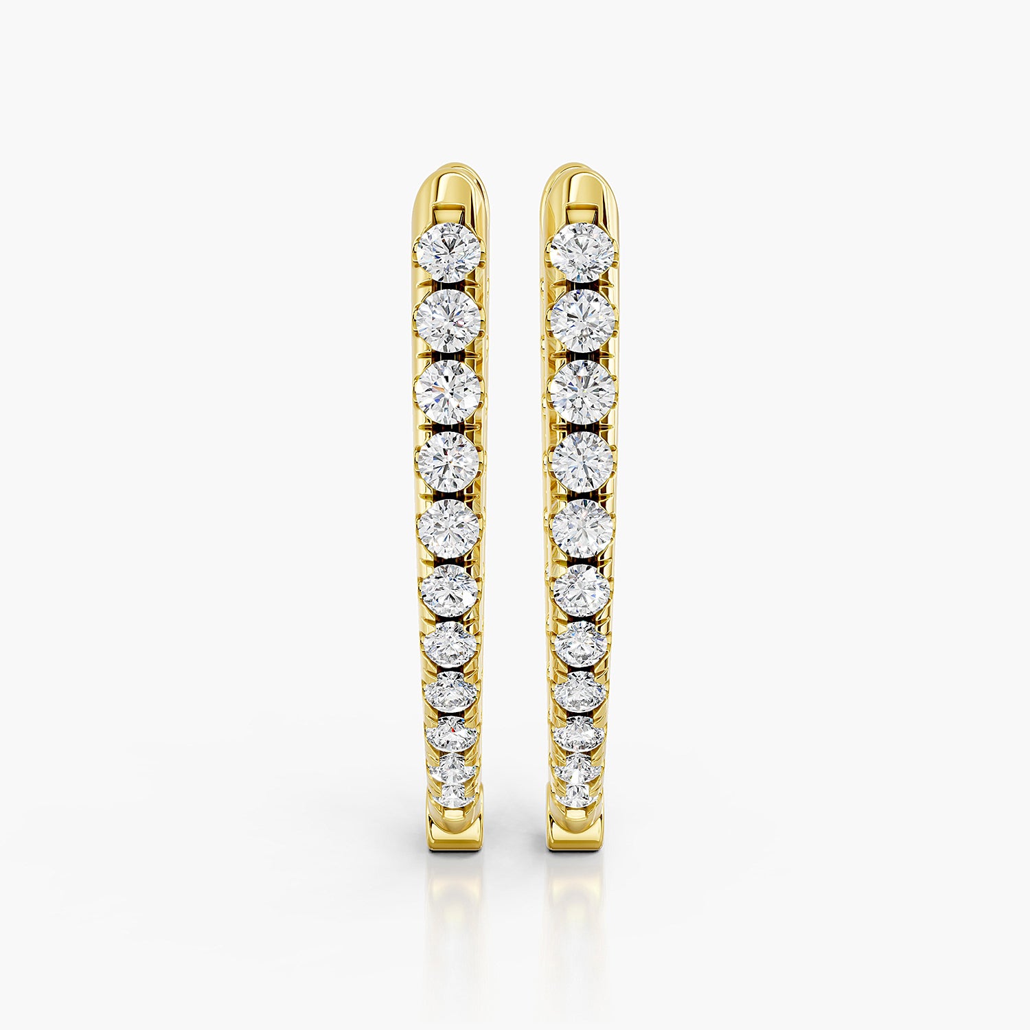 Round Lab-Grown Diamond Inside-Out Hoop Earrings