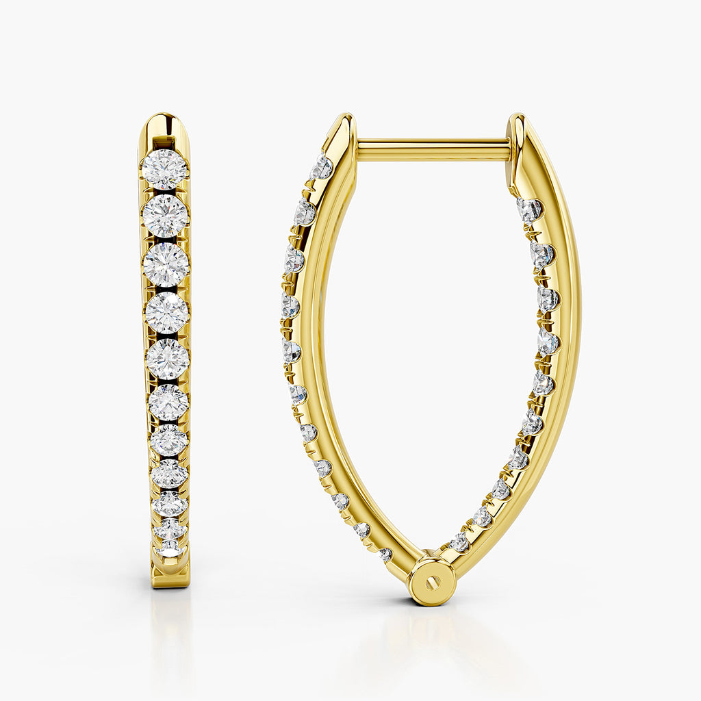 Round Lab-Grown Diamond Inside-Out Hoop Earrings