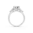 Round Cut Lab-Grown Diamond Three-Stone Ring