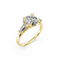 Round Cut Lab-Grown Diamond Three-Stone Ring