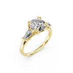 Round Cut Lab-Grown Diamond Three-Stone Ring