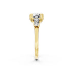 Round Cut Lab-Grown Diamond Three-Stone Ring